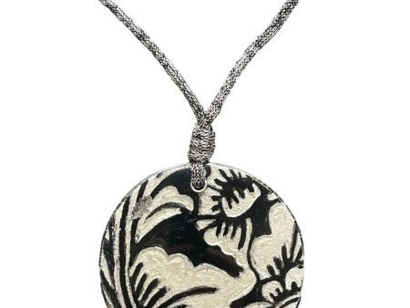 Antonella Piacenti Black Lava Necklace 925 Silver For Discount