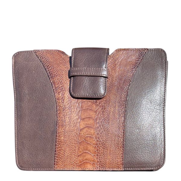 Ostrich Paw Clutch and Genuine Italian Leather Brown Colour Online Hot Sale