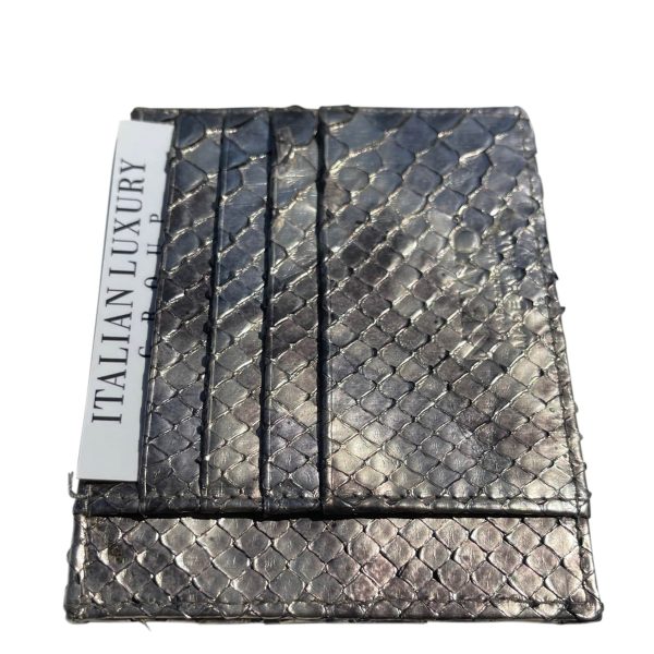 Python Credit Card Holder Antique Silver Finished Online now