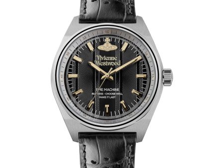 Vivienne Westwood Sydenham Racing Watch Black Leather Strap For Cheap