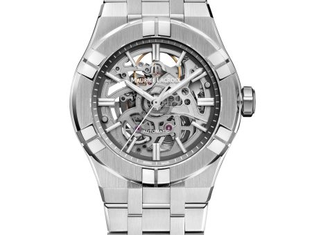 Maurice Lacroix Swiss-Made Aikon Automatic Sketleton 39mm Watch on Sale