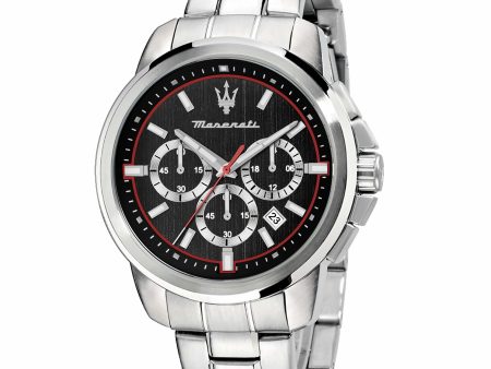 Maserati Successo Stainless Steel Chronograph Watch Supply