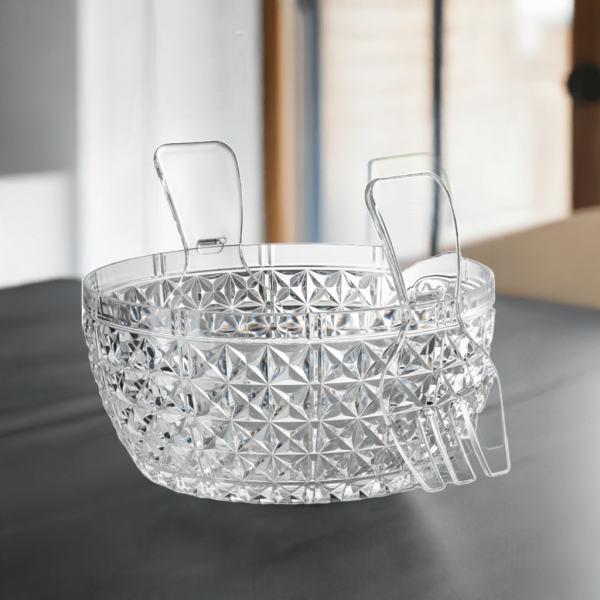 Mario Luca Giusti Churchill Clear Salad Bowl with Serving For Cheap