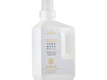 Nontre.co Natural Hand Wash Refill 1L Bergamot & Rosemary Sale