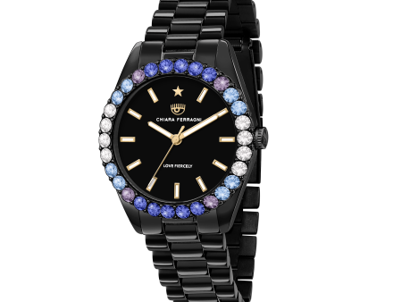 Chiara Ferragni Everyday Black Zircon Watch Discount