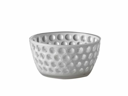 Mario Luca Giusti Lente Small Salad Bowl White Enamel on Sale