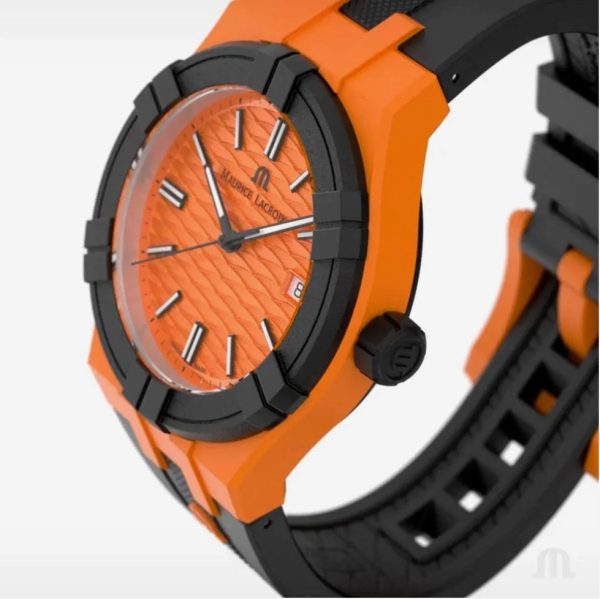 Maurice Lacroix Swiss-made AIKON #Tide Date 40mm Authentic Watch Orange Online Sale