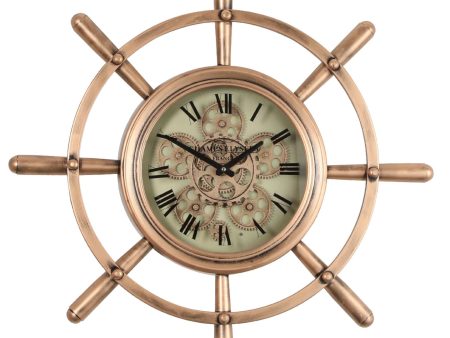 Nemo Round Nautical Wall Clock Rose Gold Copper Cheap