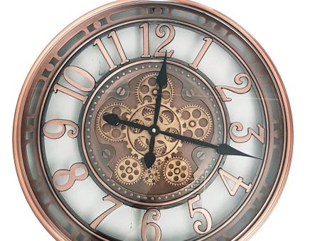 Epoque Round Industrial Moving Cogs Wall Clock Online Hot Sale