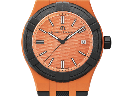 Maurice Lacroix Swiss-made AIKON #Tide Date 40mm Authentic Watch Orange Online Sale