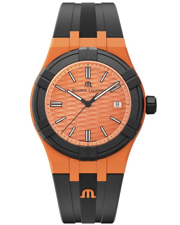 Maurice Lacroix Swiss-made AIKON #Tide Date 40mm Authentic Watch Orange Online Sale