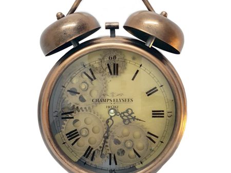 Madame Cuivre alarm moving cogs bedside clock - copper Hot on Sale