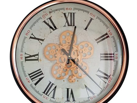 Domonique Round moving cogs wall clock - Rose Gold Online Sale