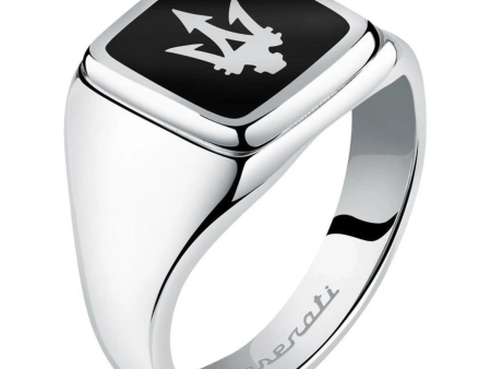 Maserati Jewels Ring with Black Enamel For Discount