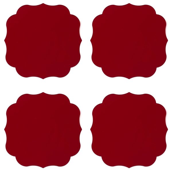 Mario Luca Giusti Acrylic Coasters Set of 4 Pcs Red Discount