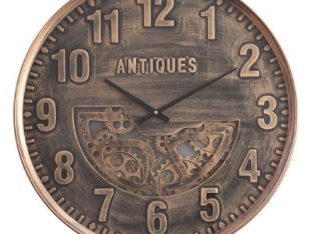 Ceasar Round moving cogs Wall Clock - Bronze w black wash Online now