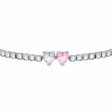 Chiara Ferragni Diamond Heart White and Fairytale Tennis Bracelet For Sale