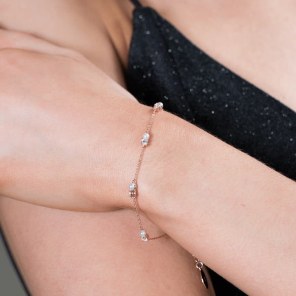 Georgini Noel Nights Snow Drop Bracelet Rose Gold Online Sale