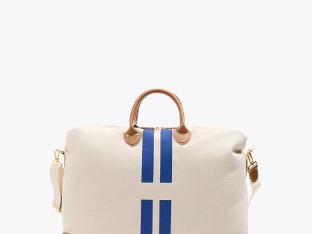 My Style Bags Harvard Large Duffel Bag Blue Stripes For Discount