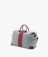 My Style Bags Harvard Stripe Duffel Travel Bag in Gray with Red Stripe for Men Online Sale