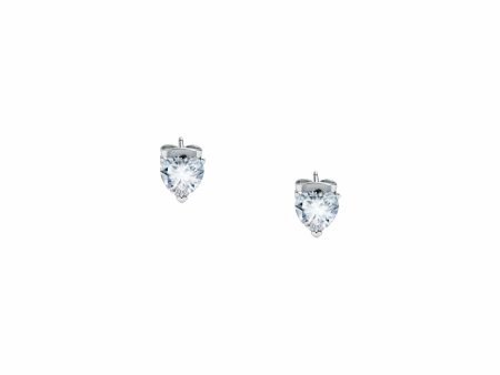 Chiara Ferragni Diamond Heart White Heart Earrings For Sale