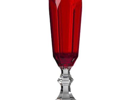 Mario Luca Giusti Dolce Vita Champagne Flute Red For Cheap