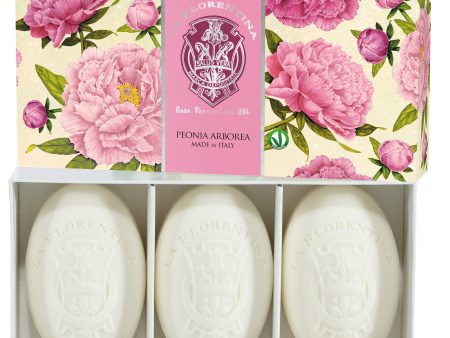 La Florentina Arboreal Peony 3 Oval Soaps 150g Supply