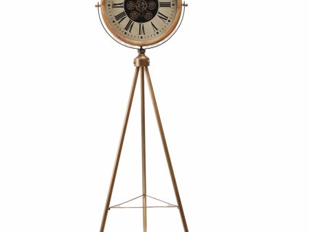 D Artagnan Round Tripod Moving Cogs Clock Discount