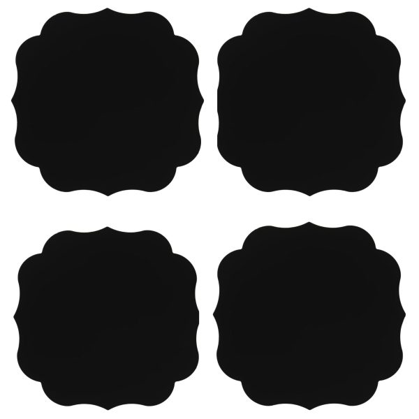 Mario Luca Giusti Acrylic Coasters Set of 4 Pcs Black Fashion