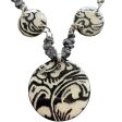 Antonella Piacenti Black Lava Necklace Pendant 925 Silver Supply