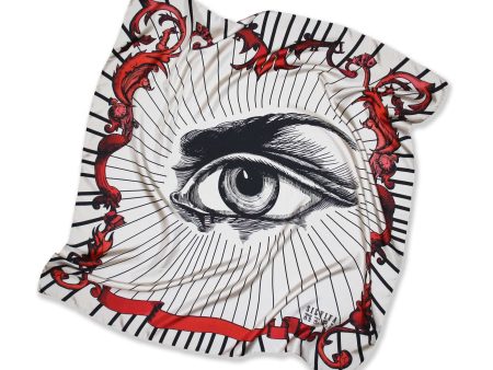 Have an Eye on You Silk Scarf By Silviya Neri Online Sale