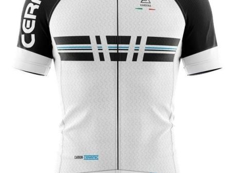 Vardena Cut Line White Carbon Ceramic Cycling Jersey Online