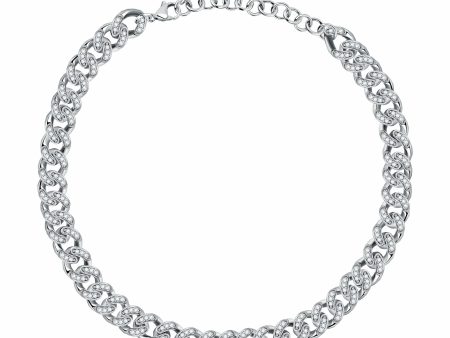 Chiara Ferragni Chain Collection Full Pave Necklace on Sale