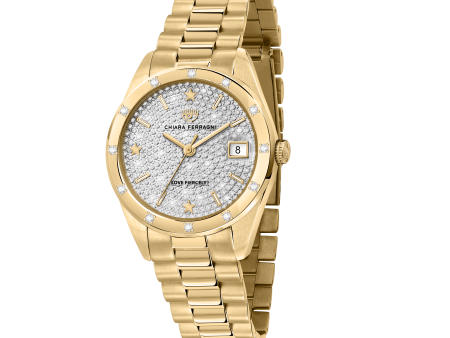 Chiara Ferragni Everyday Gold Glitter Watch Online Sale