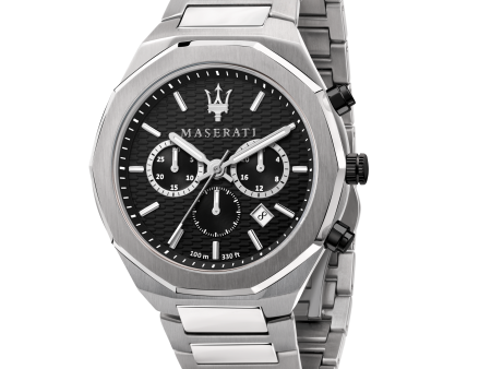 Maserati Stile Silver Chronograph Watch For Discount