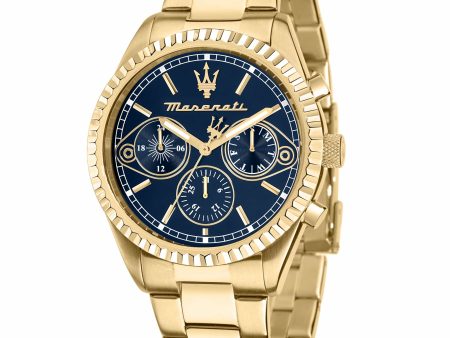 Maserati Competizione 43mm Multifunction Gold Chronograph Supply