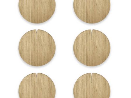 Lignis Nelumbo Coaster Medium Set Of 6, Warm Oak Online